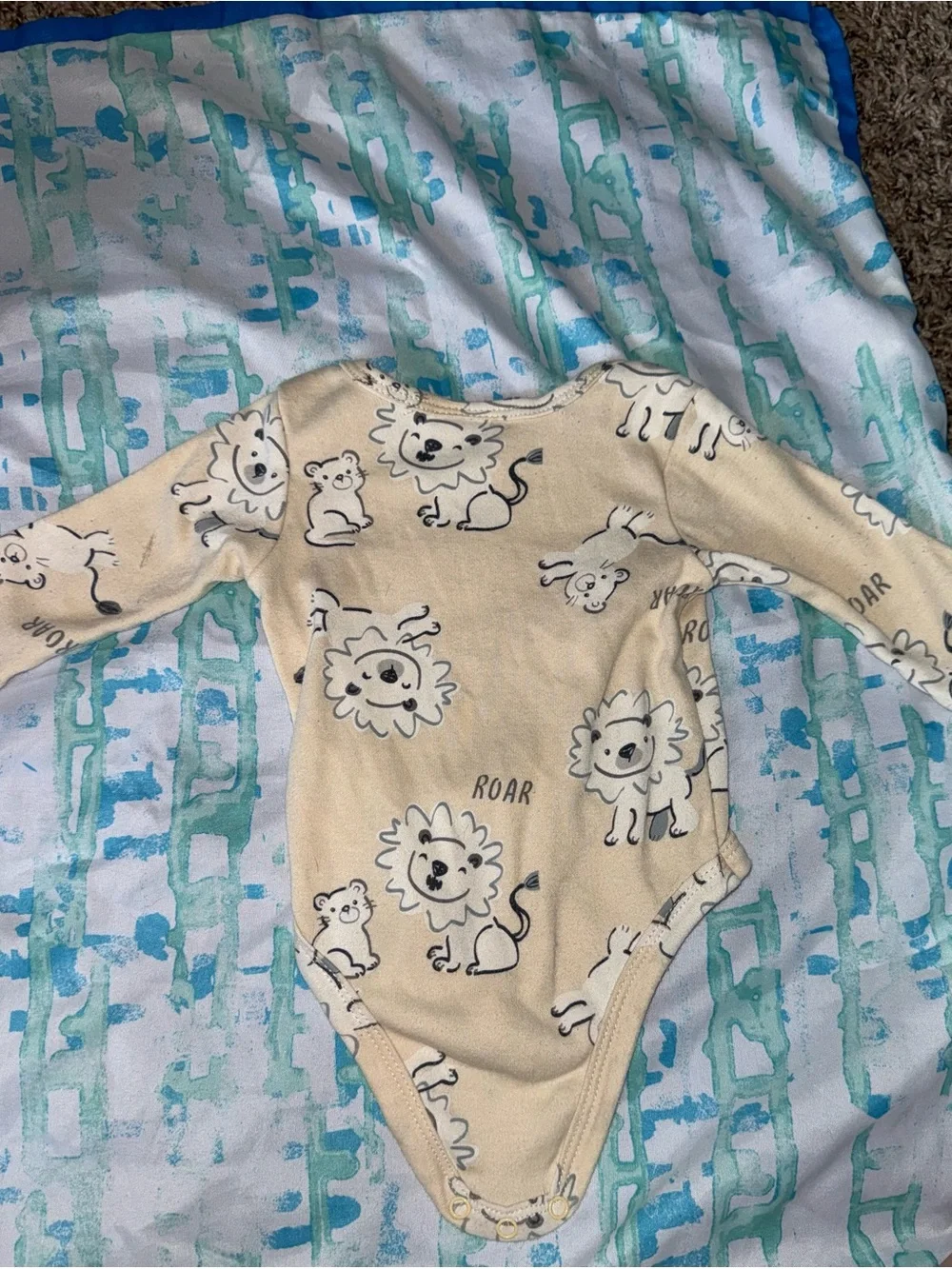 Little Chickadees’ Neutral Safari & Stripe Bodysuit Set - Beige/Gray/White